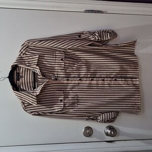 NWT NOTATIONS STRIPED LONG SLEEVE SHIRT